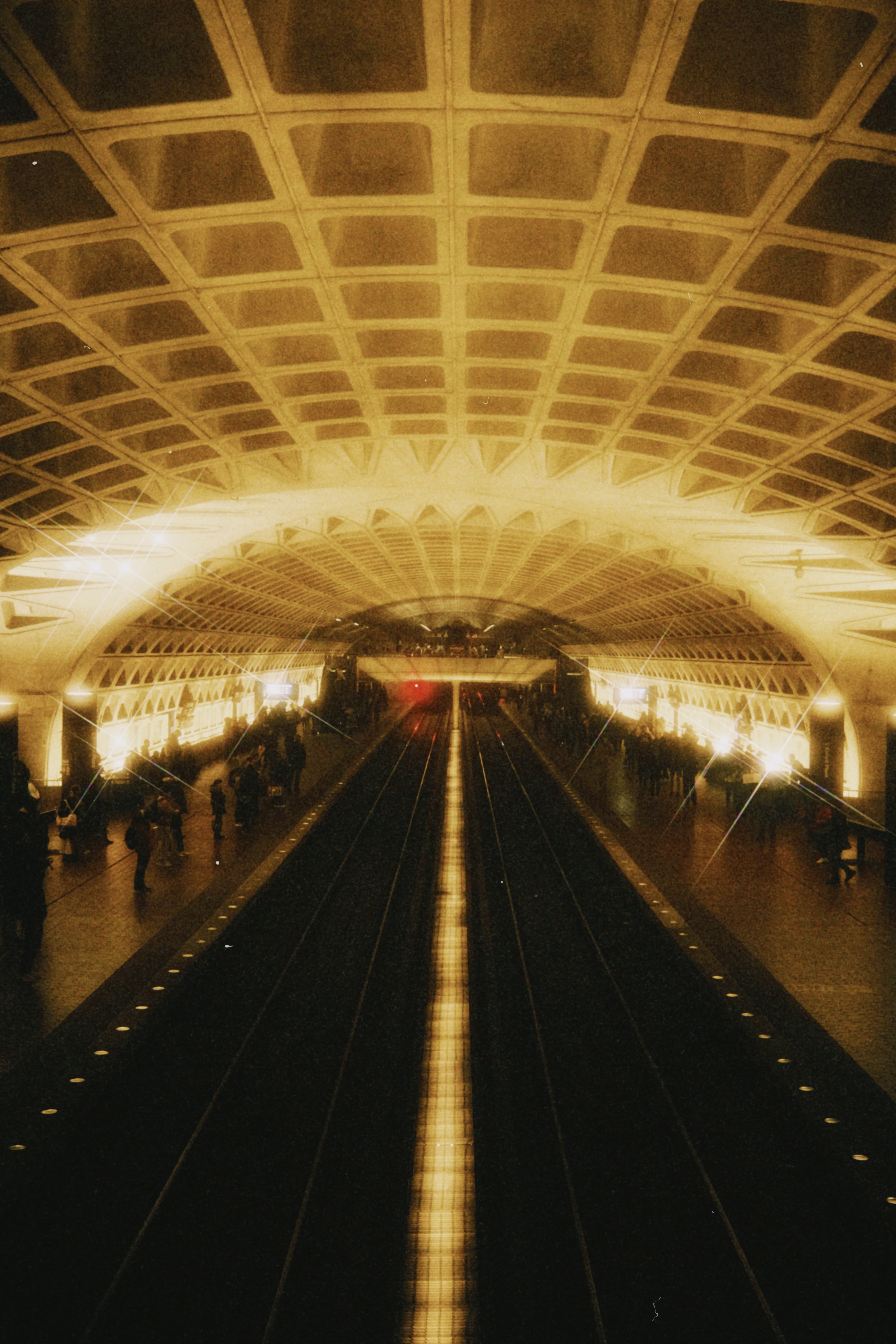 DC Metro station golden arch