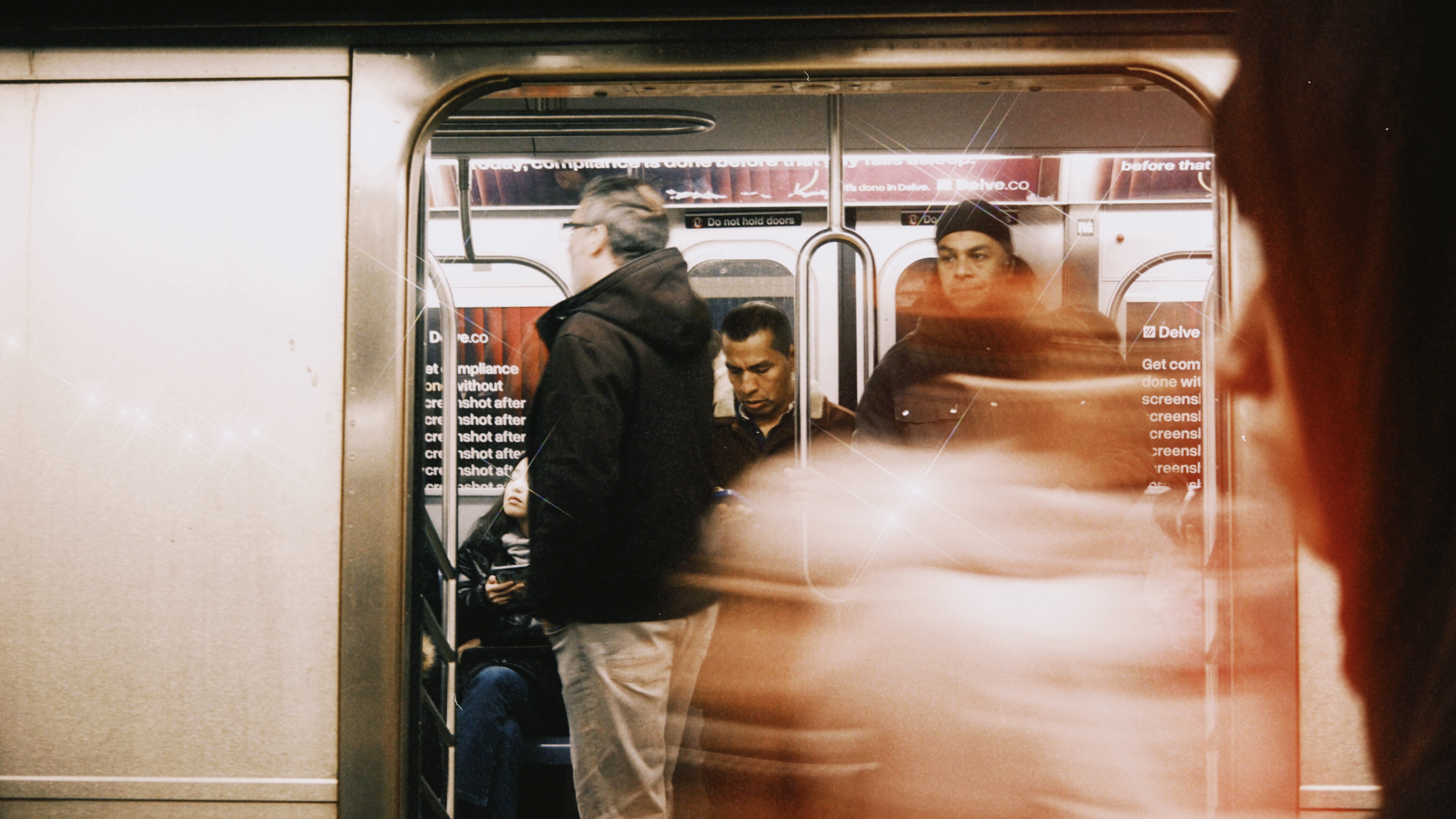 Subway doors motion blur