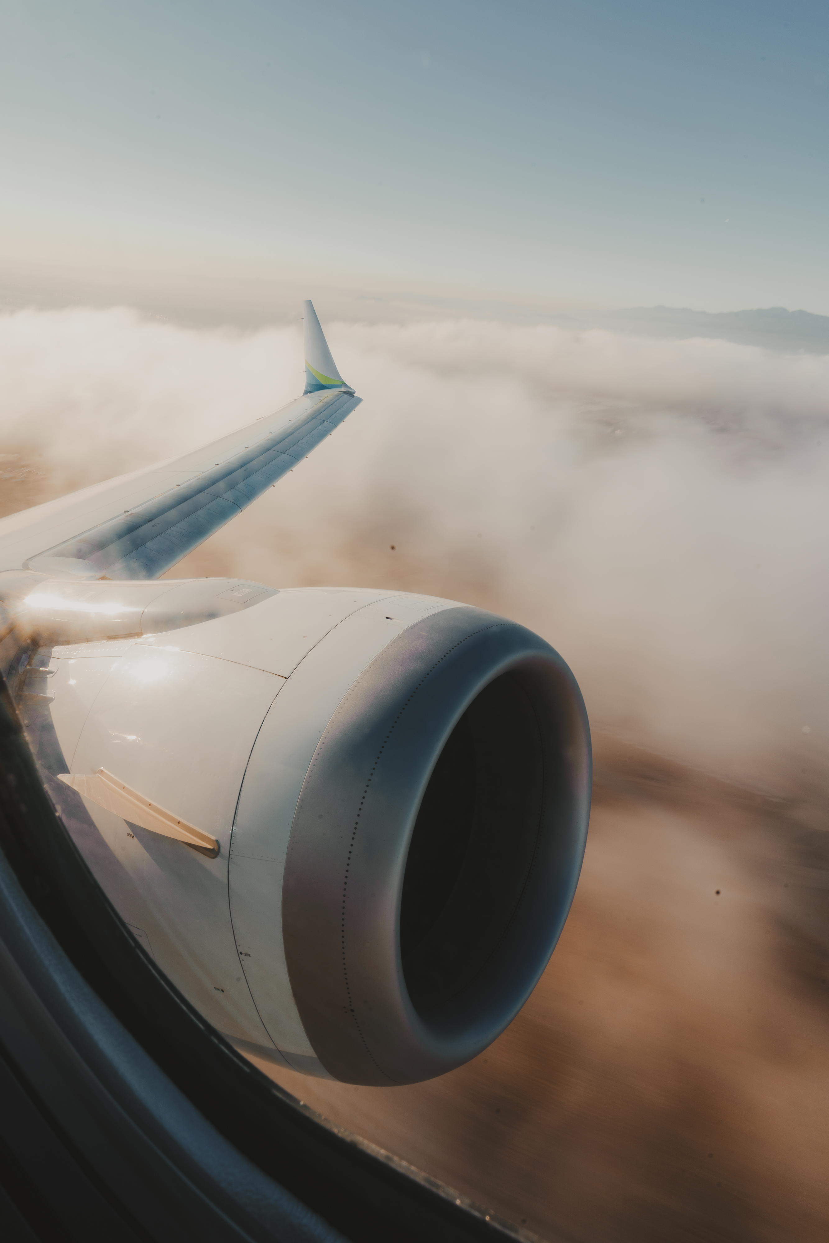 Engine intake above clouds