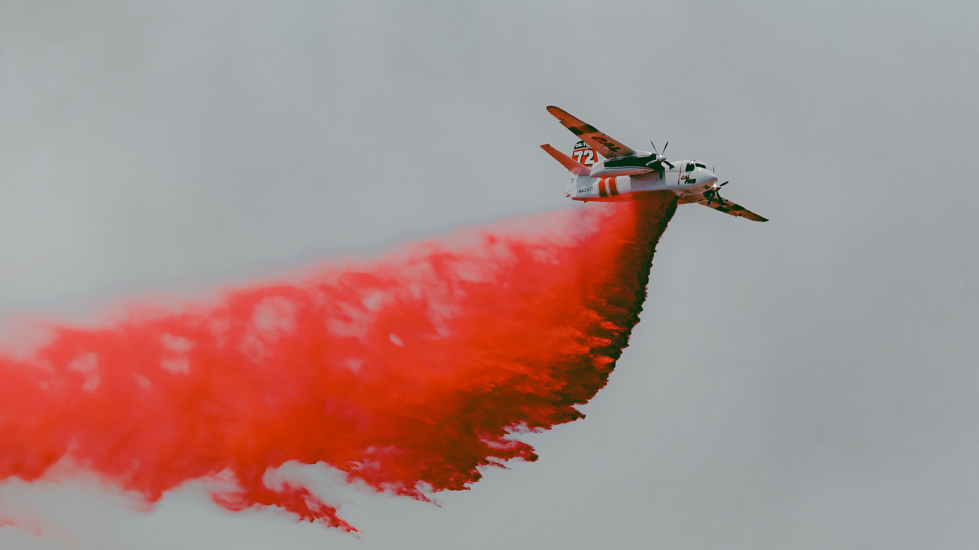 CAL FIRE S-2T retardant drop