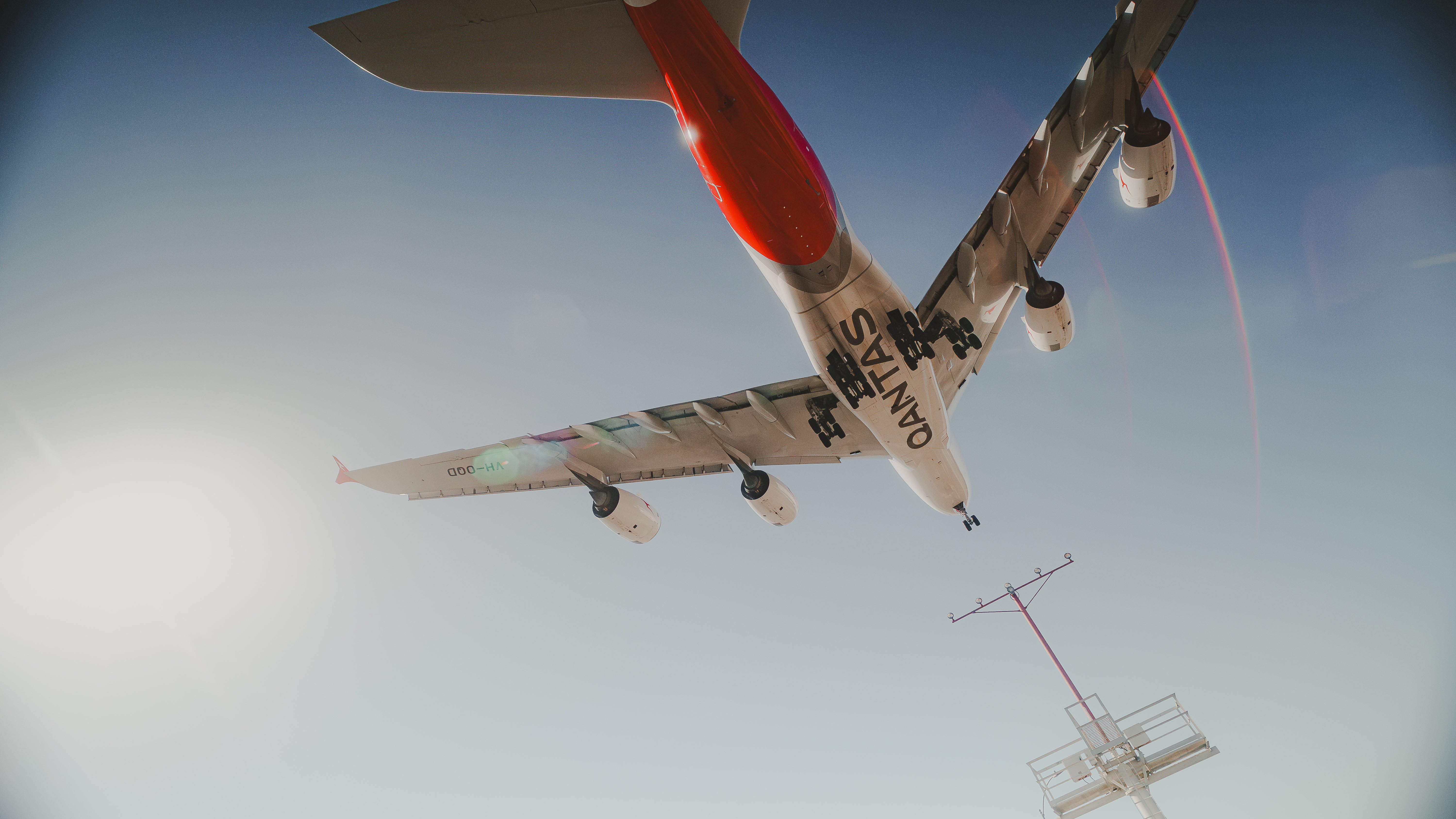 Qantas A380 from below