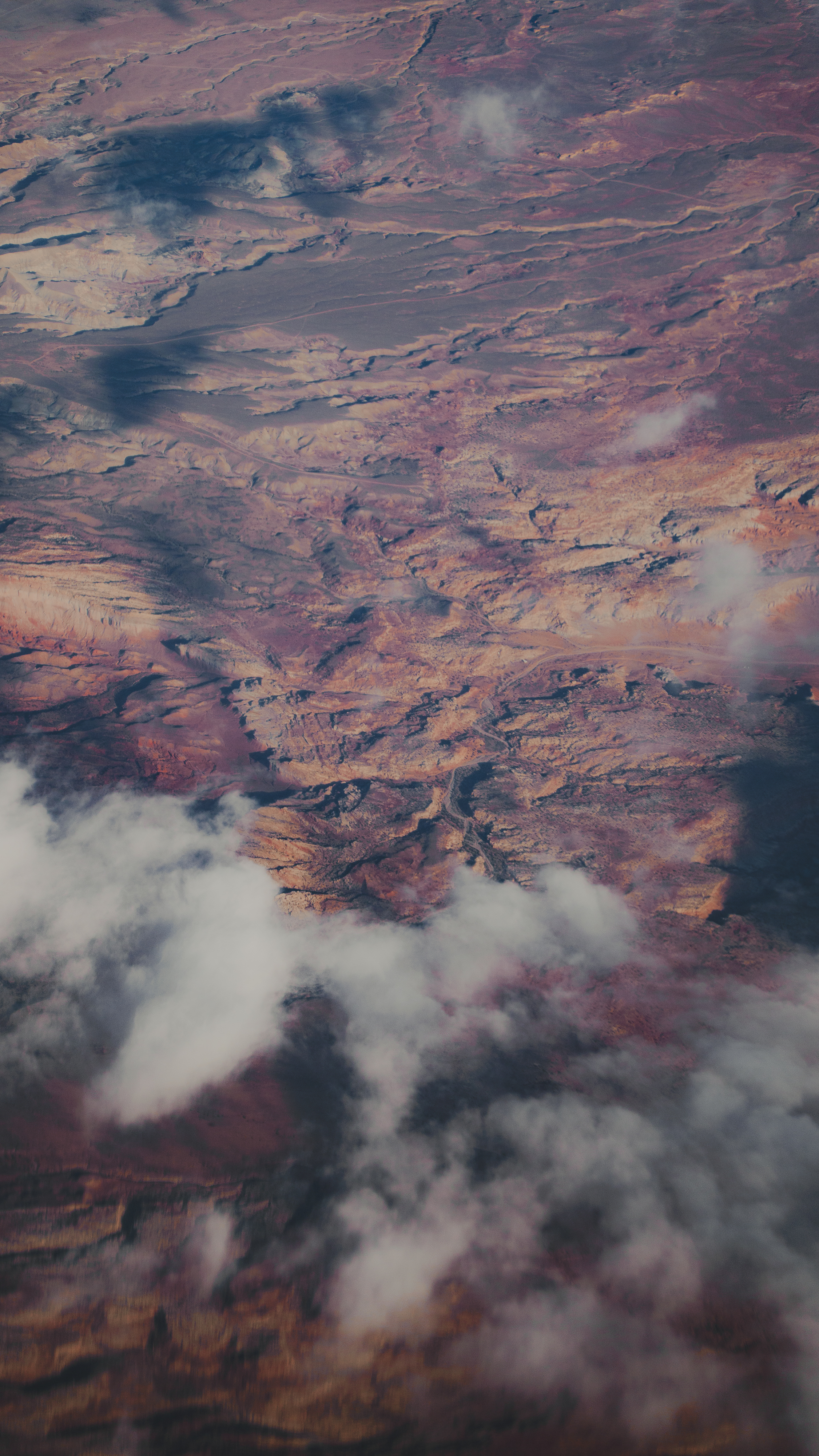 Canyon clouds aerial