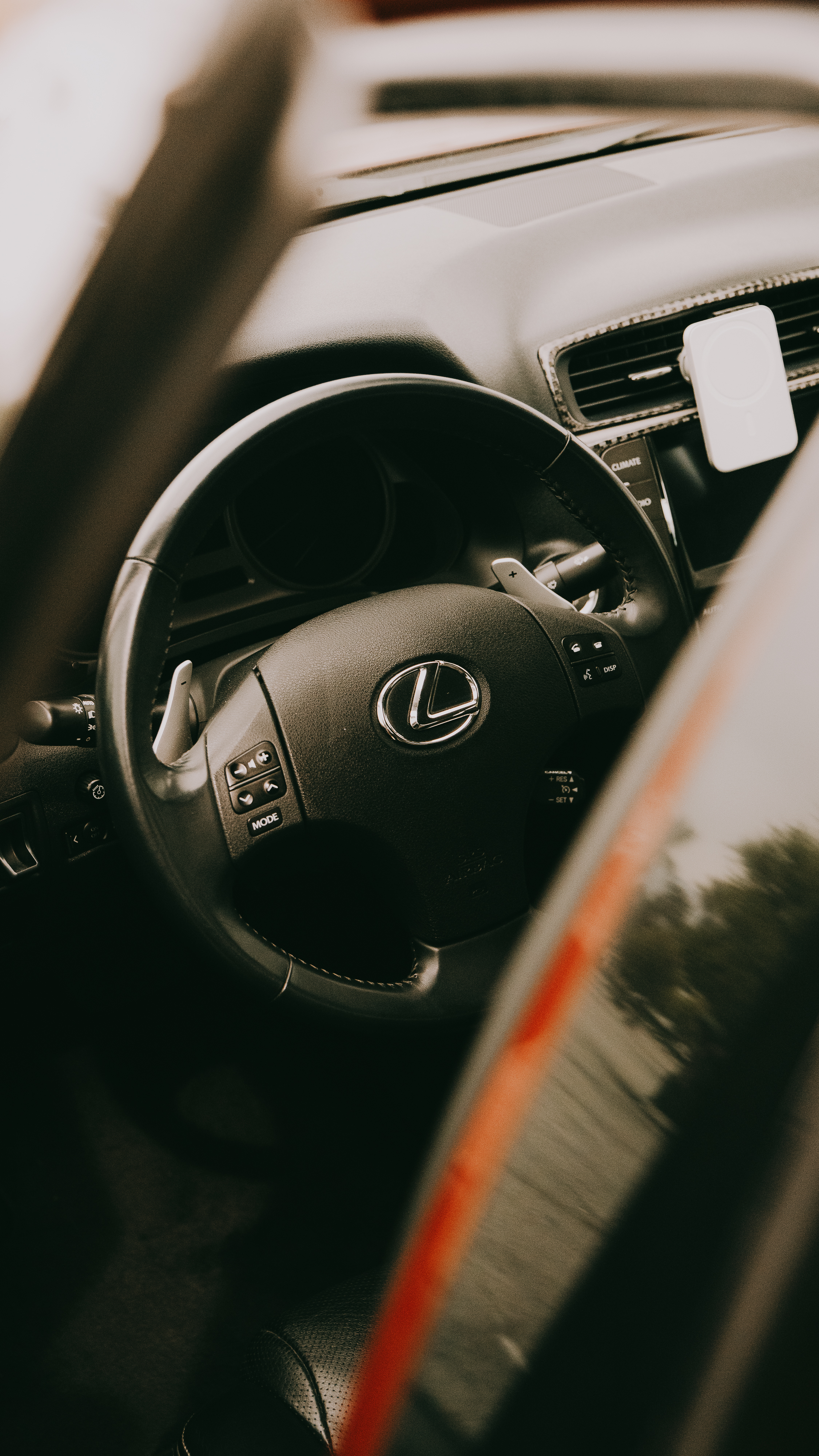 Lexus interior steering wheel
