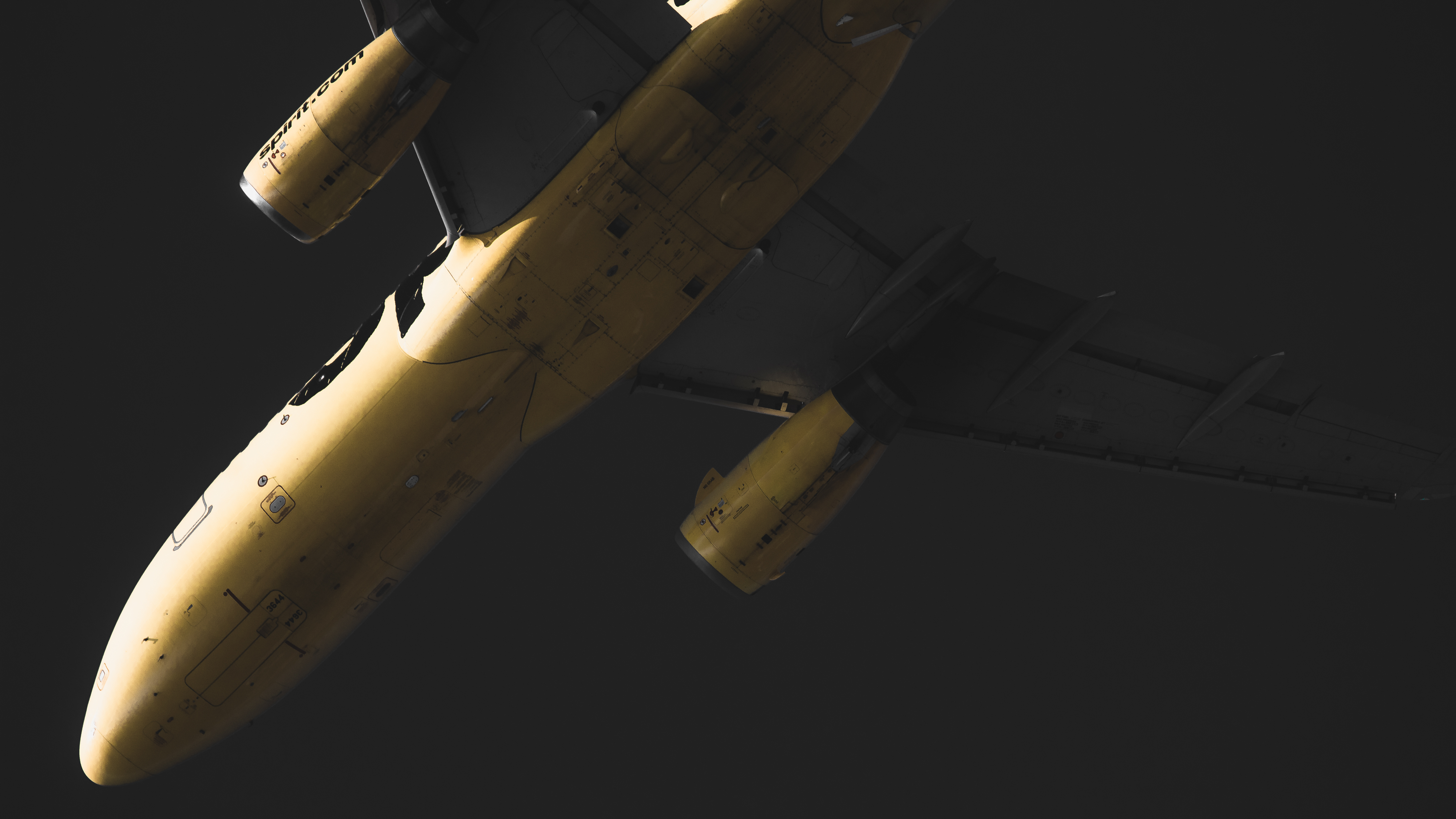 Spirit A320 belly dark